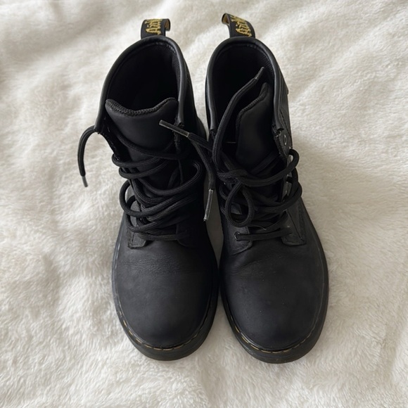Dr. Marten's black YOUTH kids 1460 WATERPROOF LEATHER BOOTS size 2 - Picture 5 of 8